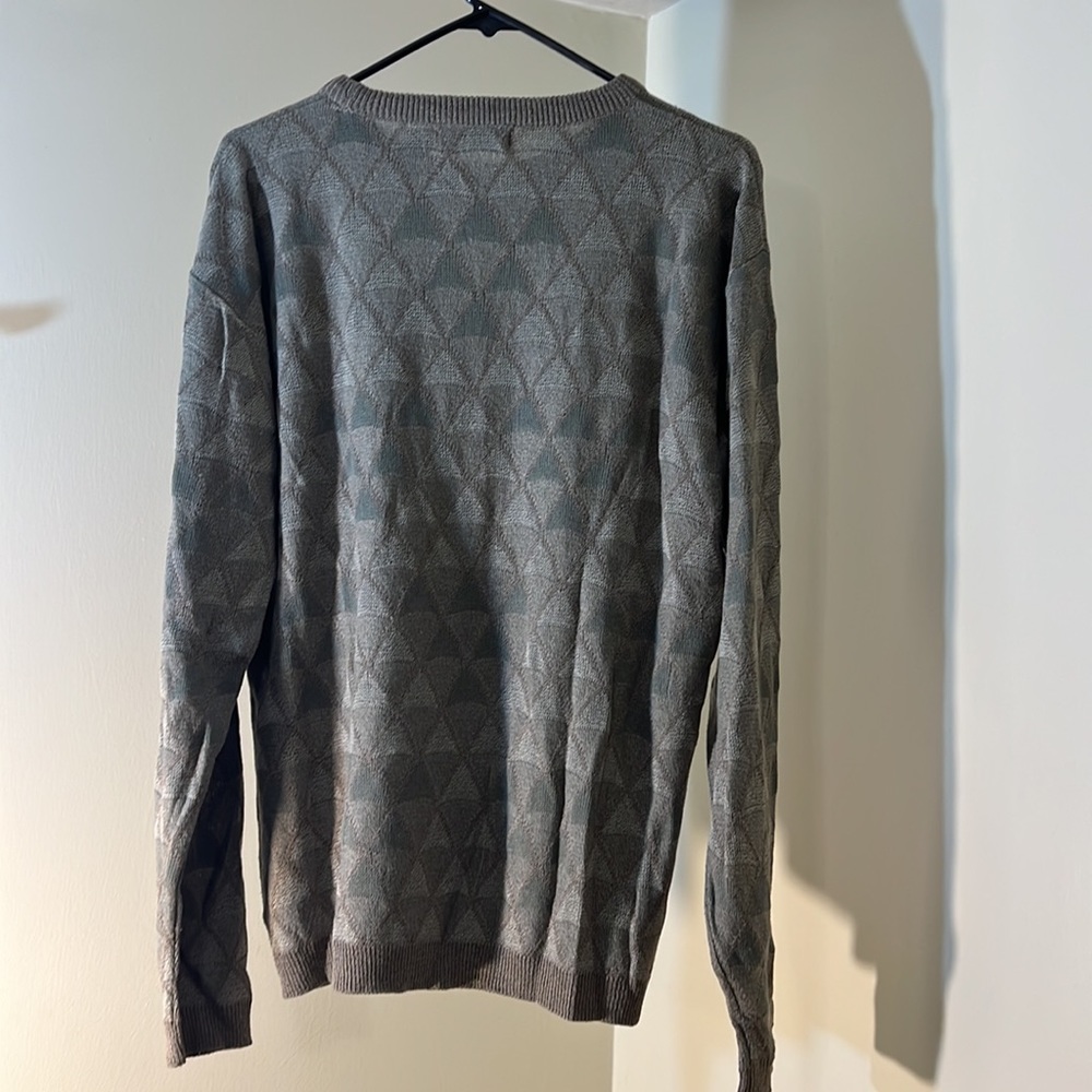 Men’s medium geometry print green (neutral) vintage sweater - Picture 4 of 4